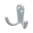 This is an image of Timco - Double Robe Hook - Satin Chrome 47 x 24mm (1 Each TIMpac) 200207P