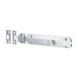 This is an image of Timco - Architectural Flat Section Bolt - Satin Chrome 150 x 35mm (1 Each TIMpac) 200222P