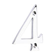 This is an image of Timco - Door Numeral 4 - Polished Chrome 75mm (1 Each Bag) 200255