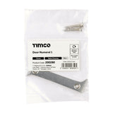 This is an image of Timco - Door Numeral 1 - Satin Chrome 75mm (1 Each Bag) 200280