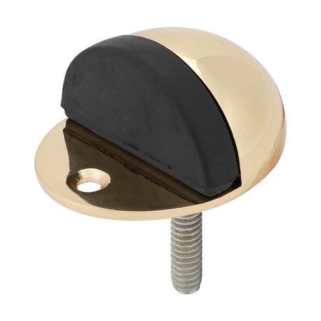 This is an image of Timco - Oval Door Stop - Polished Brass 47mm (1 Each Bag) 200330