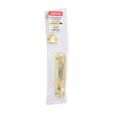 This is an image of Timco - Architectural Flat Section Bolt - Polished Brass 150 x 35mm (1 Each Bag) 200369