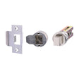 This is an image of Timco - Quick Fit Round Deadbolt - Nickel 76 case / 57 backset (1 Each TIMpac) 200418P
