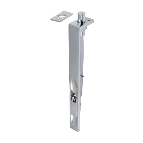 This is an image of Timco - Lever Action Flush Bolt - Polished Chrome 200 x 19mm (1 Each Bag) 200477