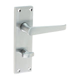 This is an image of Timco - Victorian Straight Bathroom Handles - Satin Chrome 152 x 43 (1 Pairs Blister Pack) 200639