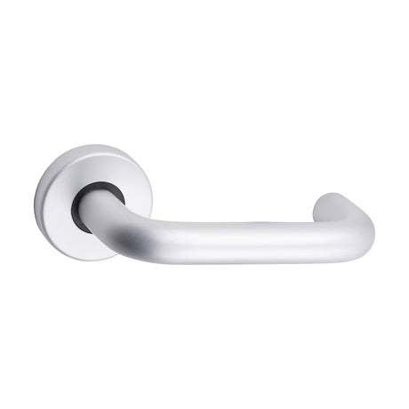 This is an image of Timco - Contractors Lever On Rose Set - Satin Anodised Aluminium 52mm (2 Pieces Box) 200666