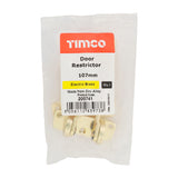 This is an image of Timco - Door Restrictor - Electro Brass 107mm (1 Each Bag) 200741