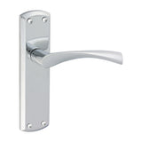 This is an image of Timco - Zeta Latch Handles - Polished Chrome 175 x 45 (1 Pairs Blister Pack) 200757