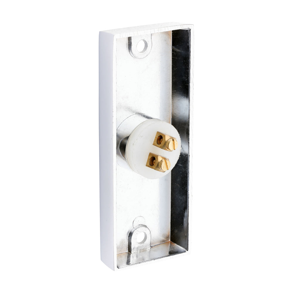 This is an image of Timco - Traditional Door Bell Push - Polished Chrome 80 x 31 (1 Each Bag) 200774
