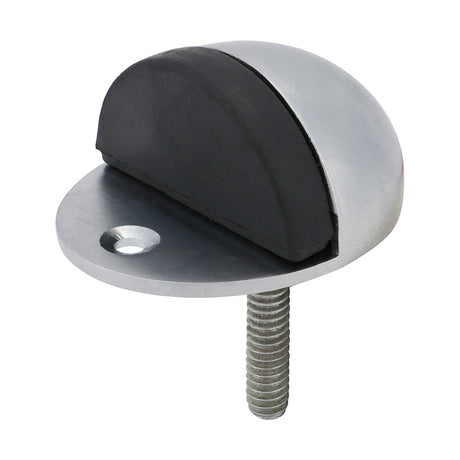 This is an image of Timco - Oval Door Stop - Satin Chrome 47mm (1 Each Bag) 200775