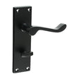 This is an image of Timco - Victorian Scroll Bathroom Handles - Matt Black 152 x 42 (1 Pairs Blister Pack) 200788