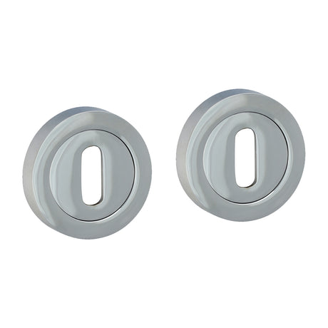 This is an image of Timco - Standard Profile Escutcheon - Polished Chrome 51mm (1 Pairs Blister Pack) 200876