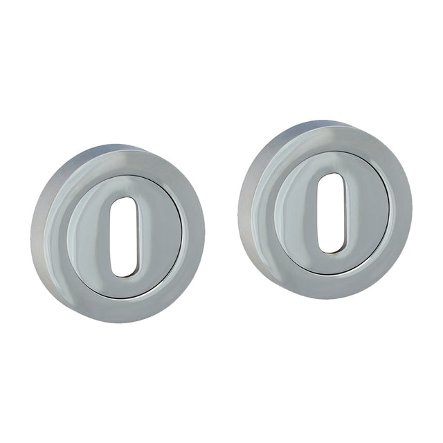 This is an image of Timco - Standard Profile Escutcheon - Polished Chrome 51mm (1 Pairs Blister Pack) 200876