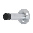 This is an image of Timco - Projection Door Stop - Satin Chrome 70mm (1 Each Bag) 200888