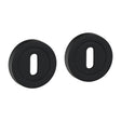 This is an image of Timco - Standard Profile Escutcheon - Matt Black 51mm (1 Pairs Blister Pack) 200941