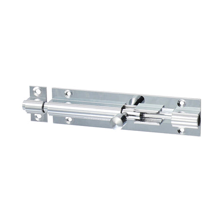 This is an image of Timco - Straight Barrel Bolt - Polished Chrome 100 x 25mm (1 Each TIMpac) 200943P