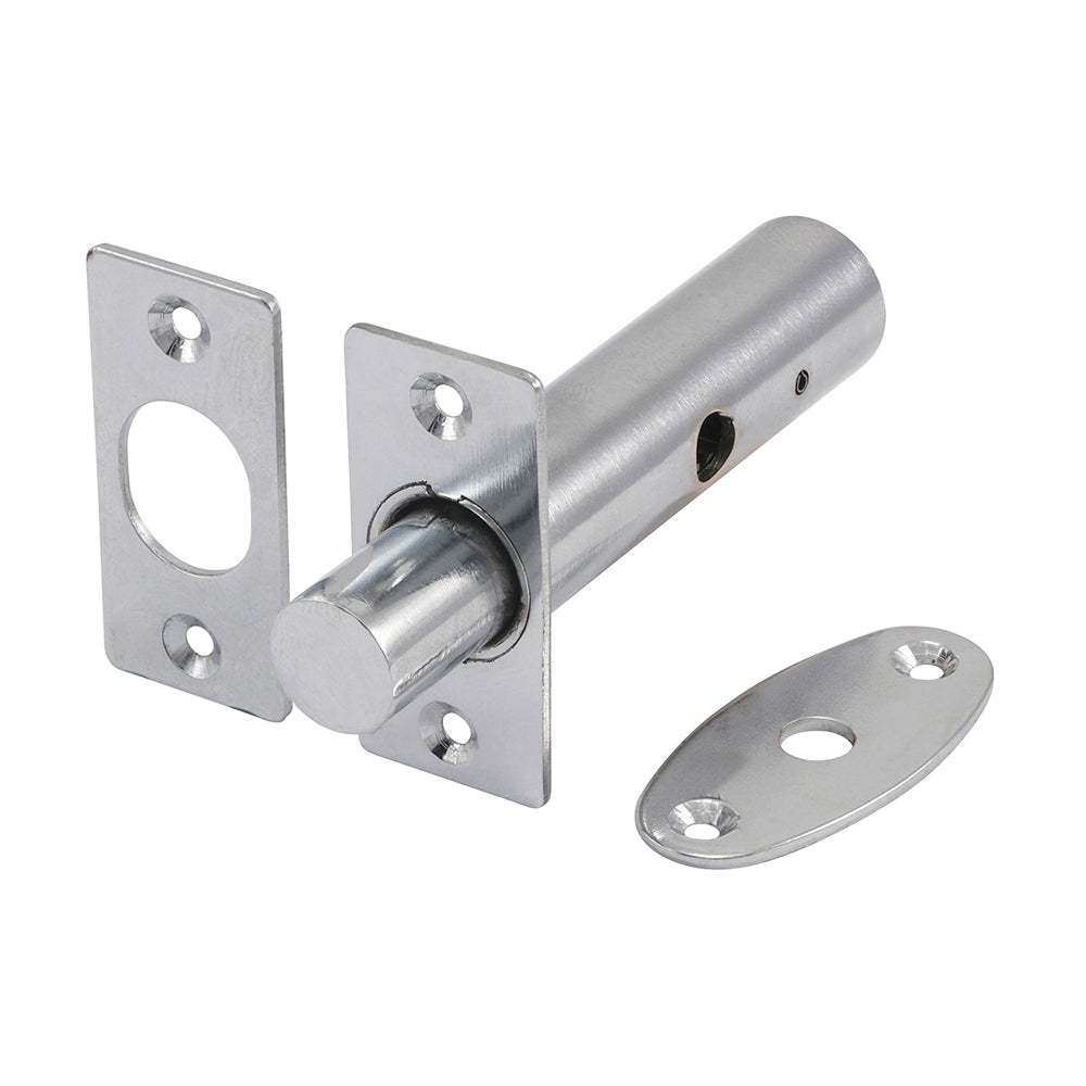 This is an image of Timco - Door Rack Bolts - Polished Chrome 60mm (2 Pieces Bag) 200951