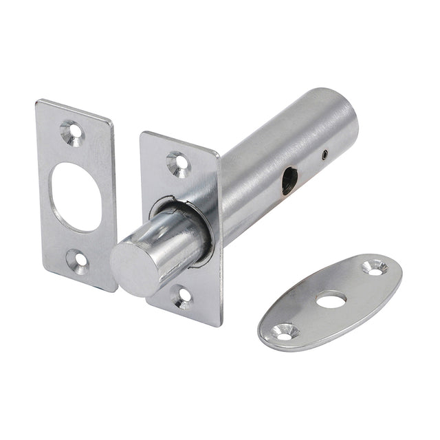 This is an image of Timco - Door Rack Bolts - Polished Chrome 60mm (2 Pieces Bag) 200951