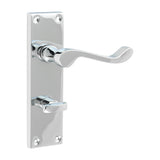 This is an image of Timco - Victorian Scroll Bathroom Handles - Polished Chrome 152 x 42 (1 Pairs Blister Pack) 200962