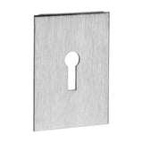 This is an image of Timco - Lock Profile Self-Adhesive Escutcheon - Oblong - Satin Stainless Steel 65 x 47 (1 Each TIMpac) 200984P