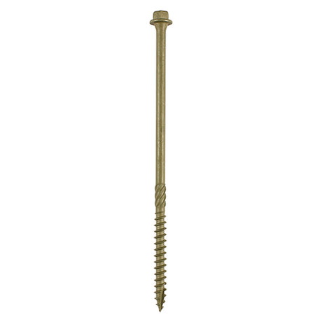 This is an image of Timco - Timber Screws - Hex Head - Exterior - Green 6.7 x 200mm - (4 PCS TIMpac) 200INDEXP