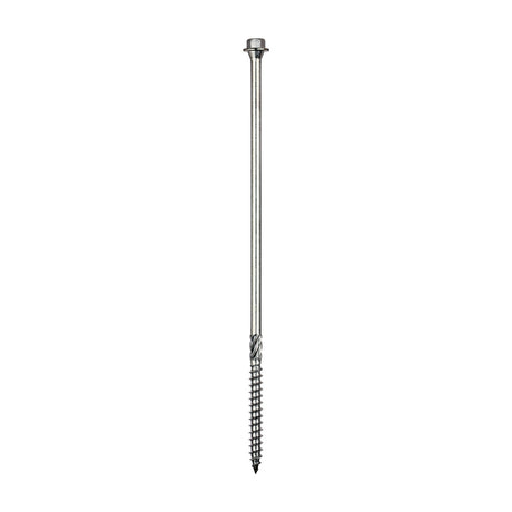 This is an image of Timco - Timber Frame Construction & Landscaping Screws - Hex - A4 Stainless Steel 6.7 x 200mm - (25 PCS Tube) 200INDEXSST