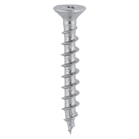 This is an image of Timco - Window Fabrication Screws - Countersunk with Ribs - PH - Single Thread - Gimlet Tip - Stainless Steel 4.3 x 16mm - (1000 PCS Box) 201SS