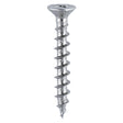 This is an image of Timco - Window Fabrication Screws - Countersunk with Ribs - PH - Single Thread - Gimlet Point - Zinc 4.3 x 20mm - (1000 PCS Box) 202Z