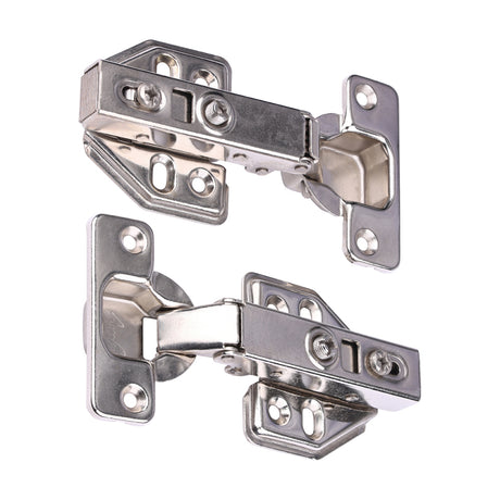 This is an image of Timco - Clip-On Cabinet Hinges - Nickel 90 Degree (1 Pairs Bag) 204072