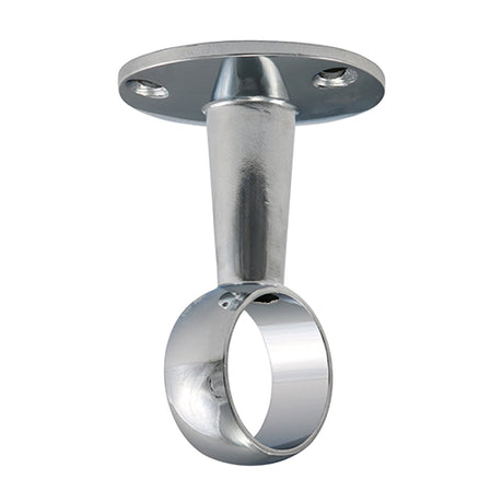This is an image of Timco - Centre Bracket - For Round Tube - Polished Chrome 25mm (1 Each Bag) 204105