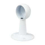 This is an image of Timco - End Brackets - For Round Tube - White 25mm (2 Pieces TIMpac) 204155P