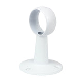 This is an image of Timco - Centre Bracket - For Round Tube - White 25mm (1 Each Bag) 204166