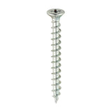 This is an image of Timco - Window Fabrication Screws - Countersunk with Ribs - PH - Single Thread - Gimlet Point - Zinc 4.3 x 40mm - (1000 PCS Box) 206Z