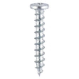 This is an image of Timco - Window Fabrication Screws - Friction Stay - Shallow Pan with Serrations - PH - Single Thread - Gimlet Point - Zinc 4.8 x 20mm - (1000 PCS Box) 216Z