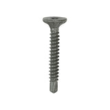 This is an image of Timco - Drywall Construction Metal Stud Cement Board Screws - PH - Countersunk Wafer - Self-Drilling - Exterior - Silver Organic 4.2 x 32mm - (200 PCS Box) 217154