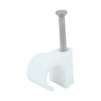 This is an image of Timco - Round Cable Clips - White To fit 11.0mm - (100 PCS Box) 225591