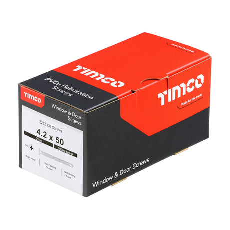 This is an image of Timco - Cill Screws - Bugle - PH - Self-Tapping Thread - Self-Drilling Point - Zinc 4.2 x 50mm - (500 PCS Box) 225Z