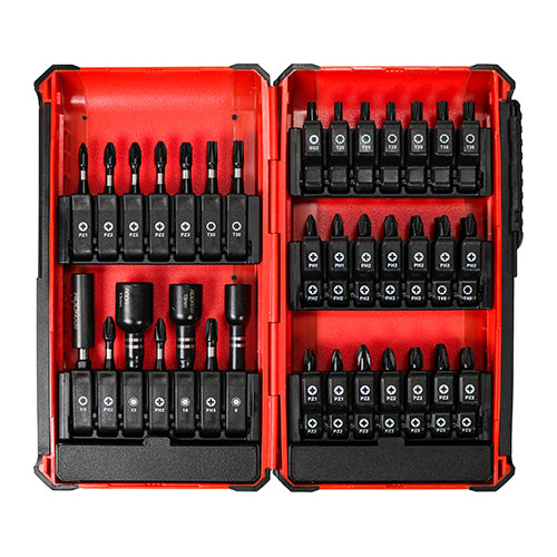 This is an image of Timco - Impact Driver Bit Set - Case 49pcs (49 Pieces Blister Pack) 228258