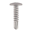 This is an image of Timco - Metal Construction Sheet & Framing Screws - PH - Low Profile Wafer - Exterior - Silver Organic 4.8 x 22mm - (200 PCS Box) 22LPW