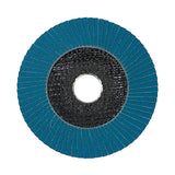 This is an image of Timco - Set of Flap Discs - Zirconium - Type 29 Conical - P120 Grit 115 x 22.23 (10 Pieces Box) 231006