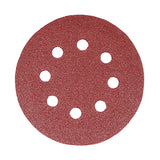 This is an image of Timco - Random Orbital Sanding Discs - 60 Grit - Red 125mm (5 Pieces Pack) 231019