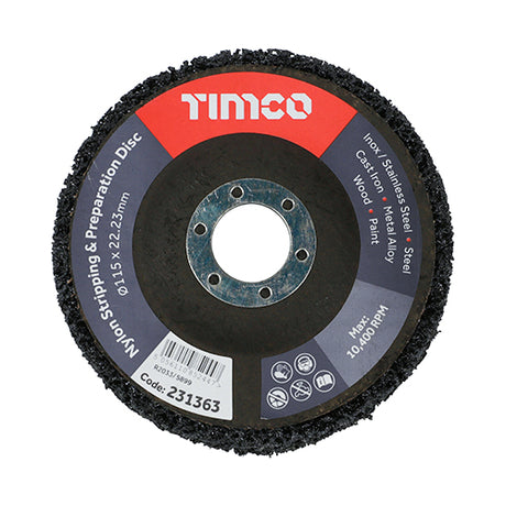 This is an image of Timco - Nylon Stripping & Preparation Disc 115 x 22.23 (1 Each Pack) 231363