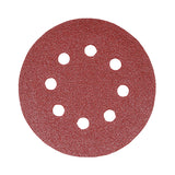 This is an image of Timco - Random Orbital Sanding Discs - 120 Grit - Red 125mm (5 Pieces Pack) 231378