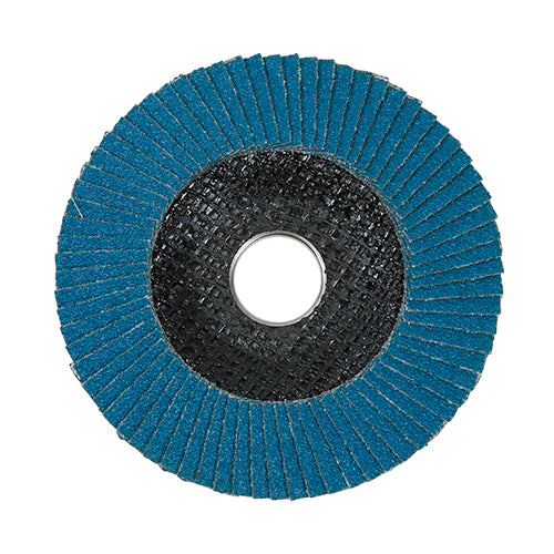 This is an image of Timco - Flap Disc - Zirconium - Type 29 Conical - P60 Grit 115 x 22.23 (1 Each Pack) 231528