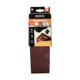This is an image of Timco - Sanding Belts - 120 Grit - Red 75 x 533mm (5 Pieces Pack) 231645