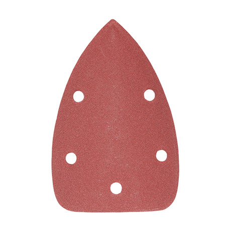 This is an image of Timco - Detail Sanding Pads - 180 Grit - Red 95 x 136mm (5 Pieces Pack) 231811