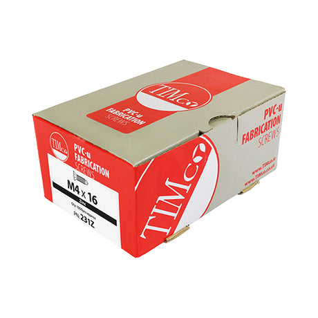 This is an image of Timco - Window Fabrication Screws - Countersunk Facet - PH - Metric Thread - Self-Drilling Point - Zinc M4 x 19mm - (1000 PCS Box) 232Z
