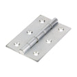 This is an image of Timco - Double Steel Washered Butt Hinge - Solid Brass - Satin Chrome 76 x 50 (1 Pairs Bag) 234426
