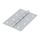 This is an image of Timco - Double Steel Washered Butt Hinge - Solid Brass - Satin Chrome 102 x 67 (1 Pairs Bag) 234684