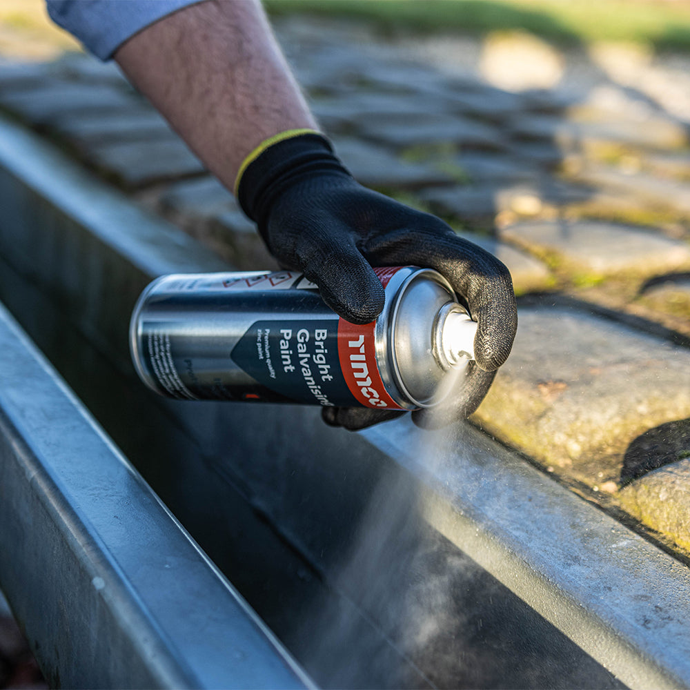 This is an image of Timco - Bright Galvanising Paint 380ml (1 Each Can) PCS237002